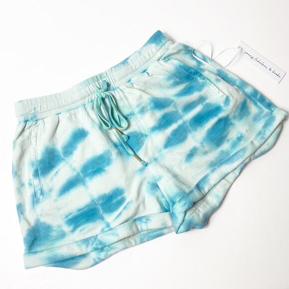Young Fabulous & Broke Blue French Terry Shorts Size Small BRAND NEW - Picture 1 of 4